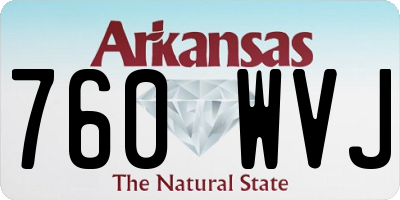 AR license plate 760WVJ