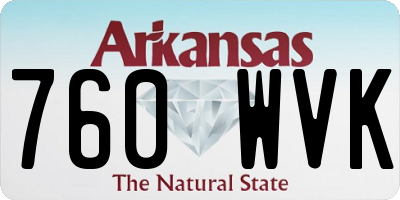 AR license plate 760WVK