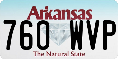 AR license plate 760WVP