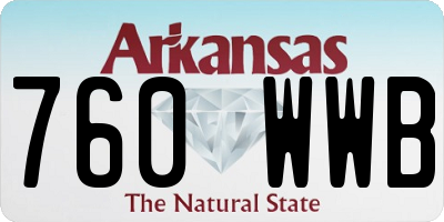 AR license plate 760WWB