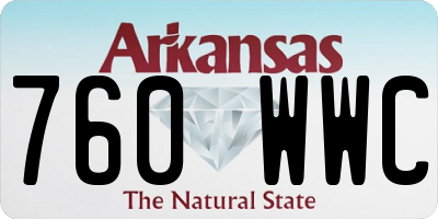 AR license plate 760WWC