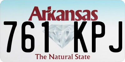 AR license plate 761KPJ