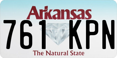 AR license plate 761KPN