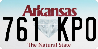 AR license plate 761KPO
