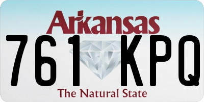 AR license plate 761KPQ