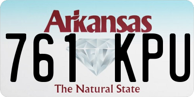 AR license plate 761KPU