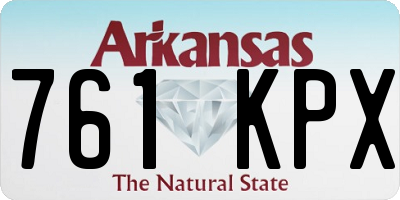 AR license plate 761KPX