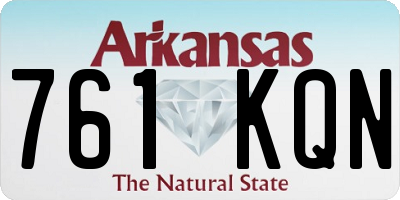 AR license plate 761KQN