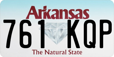 AR license plate 761KQP