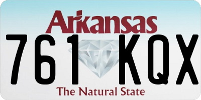 AR license plate 761KQX