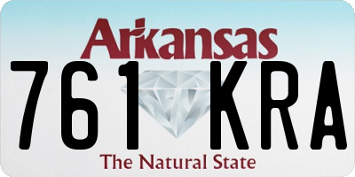 AR license plate 761KRA