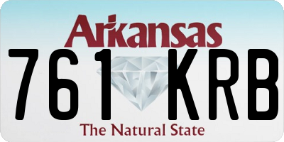 AR license plate 761KRB