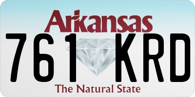 AR license plate 761KRD