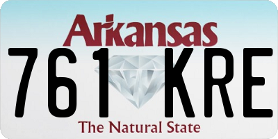 AR license plate 761KRE