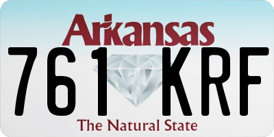 AR license plate 761KRF