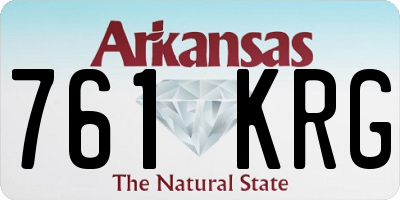 AR license plate 761KRG