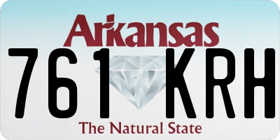 AR license plate 761KRH