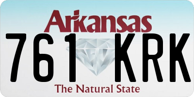 AR license plate 761KRK