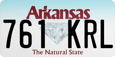 AR license plate 761KRL