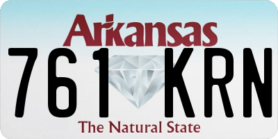AR license plate 761KRN