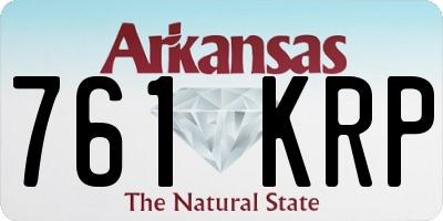 AR license plate 761KRP