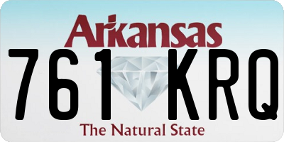 AR license plate 761KRQ