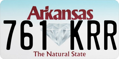 AR license plate 761KRR