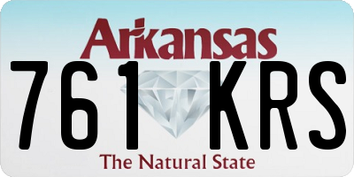 AR license plate 761KRS