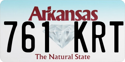 AR license plate 761KRT