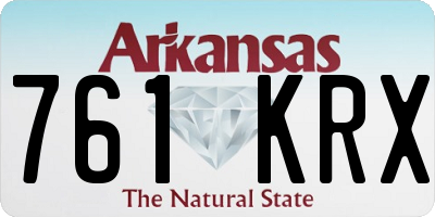 AR license plate 761KRX