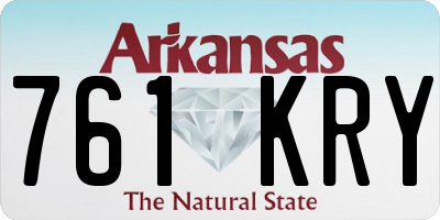 AR license plate 761KRY