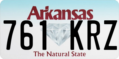 AR license plate 761KRZ