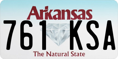 AR license plate 761KSA