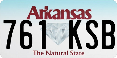 AR license plate 761KSB