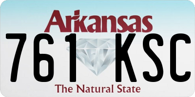 AR license plate 761KSC