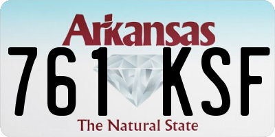 AR license plate 761KSF