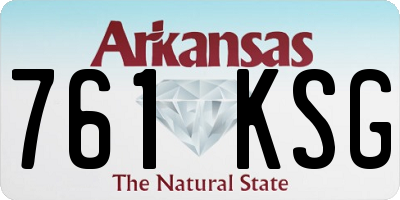 AR license plate 761KSG