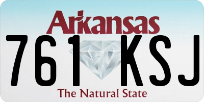 AR license plate 761KSJ
