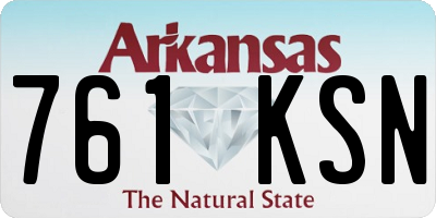 AR license plate 761KSN