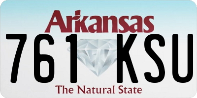 AR license plate 761KSU