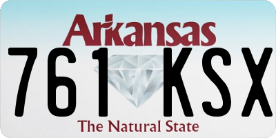 AR license plate 761KSX