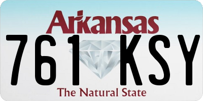 AR license plate 761KSY