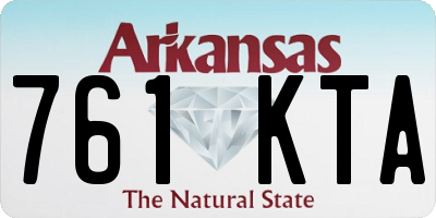 AR license plate 761KTA