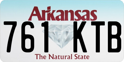AR license plate 761KTB