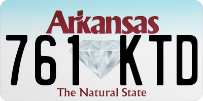 AR license plate 761KTD