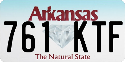 AR license plate 761KTF
