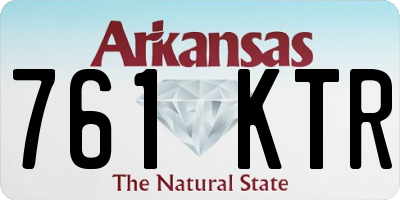 AR license plate 761KTR