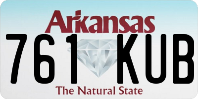 AR license plate 761KUB