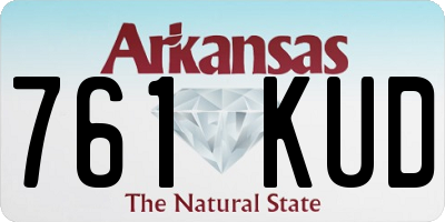 AR license plate 761KUD