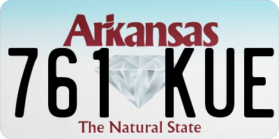 AR license plate 761KUE